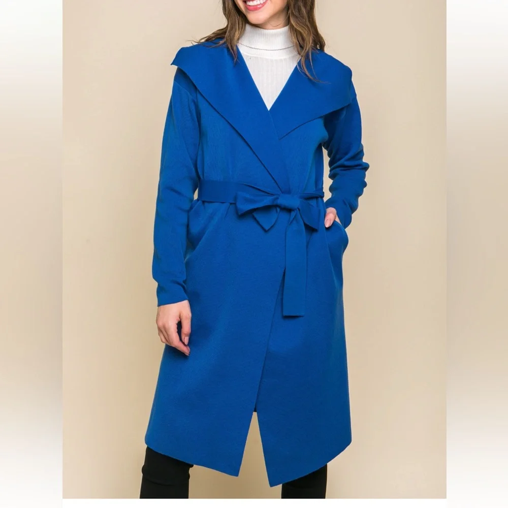 40 Boho Fabulous Wide Collar Knit Wrap/Coat - Picture 3 of 4